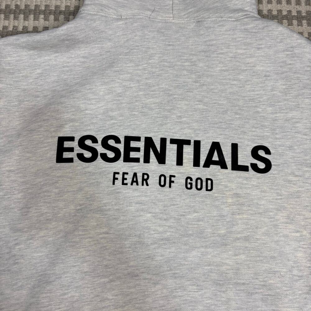 Fear of God Essentials Pullover Heavyweight Hoodie Light Oatmeal XS - Picture 2 of 7